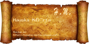 Hauska Márta névjegykártya